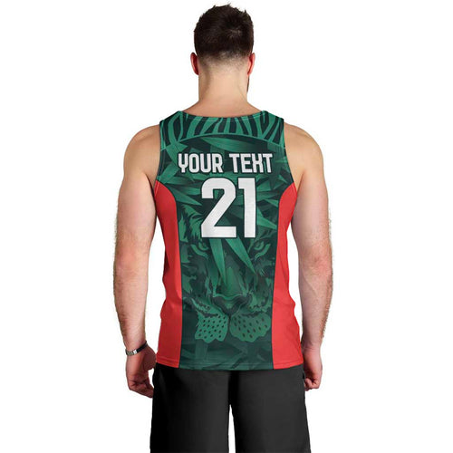 Royal Bengal Tiger Bangladesh Cricket Custom Men Tank Top The Red and Green Version