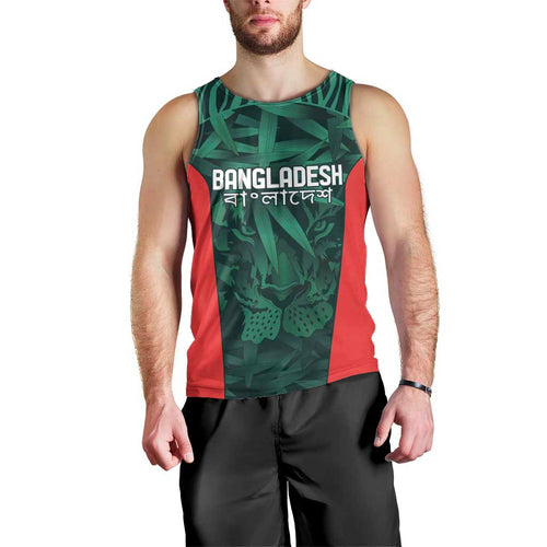 Royal Bengal Tiger Bangladesh Cricket Custom Men Tank Top The Red and Green Version