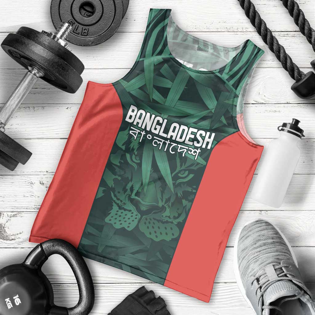 Royal Bengal Tiger Bangladesh Cricket Custom Men Tank Top The Red and Green Version