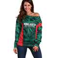 Royal Bengal Tiger Bangladesh Cricket Custom Off Shoulder Sweater The Red and Green Version