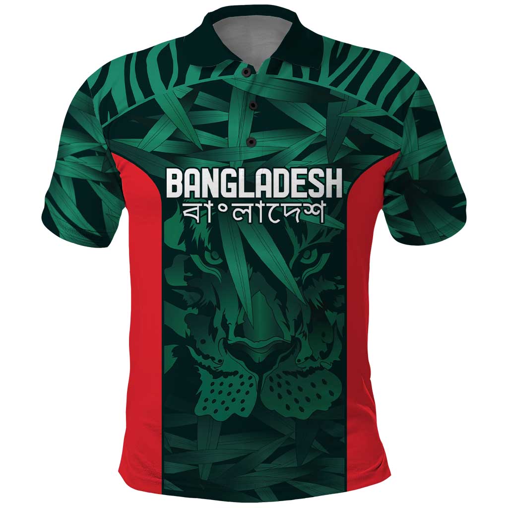 Royal Bengal Tiger Bangladesh Cricket Custom Polo Shirt The Red and Green Version