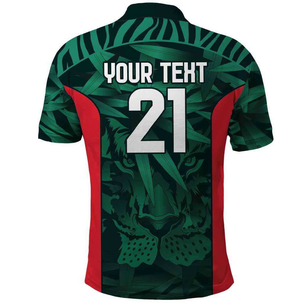 Royal Bengal Tiger Bangladesh Cricket Custom Polo Shirt The Red and Green Version