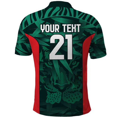 Royal Bengal Tiger Bangladesh Cricket Custom Polo Shirt The Red and Green Version