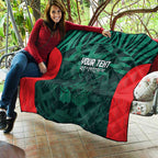 Royal Bengal Tiger Bangladesh Cricket Custom Quilt The Red and Green Version