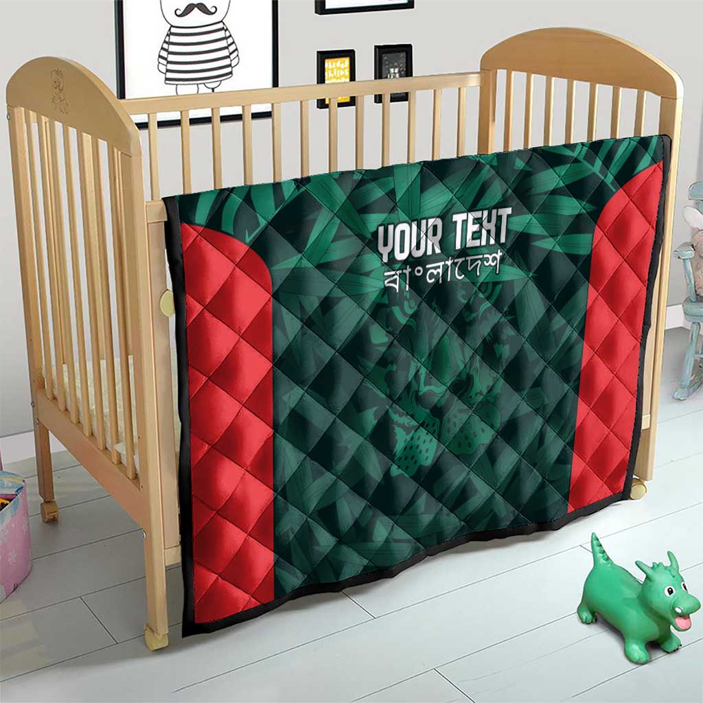 Royal Bengal Tiger Bangladesh Cricket Custom Quilt The Red and Green Version