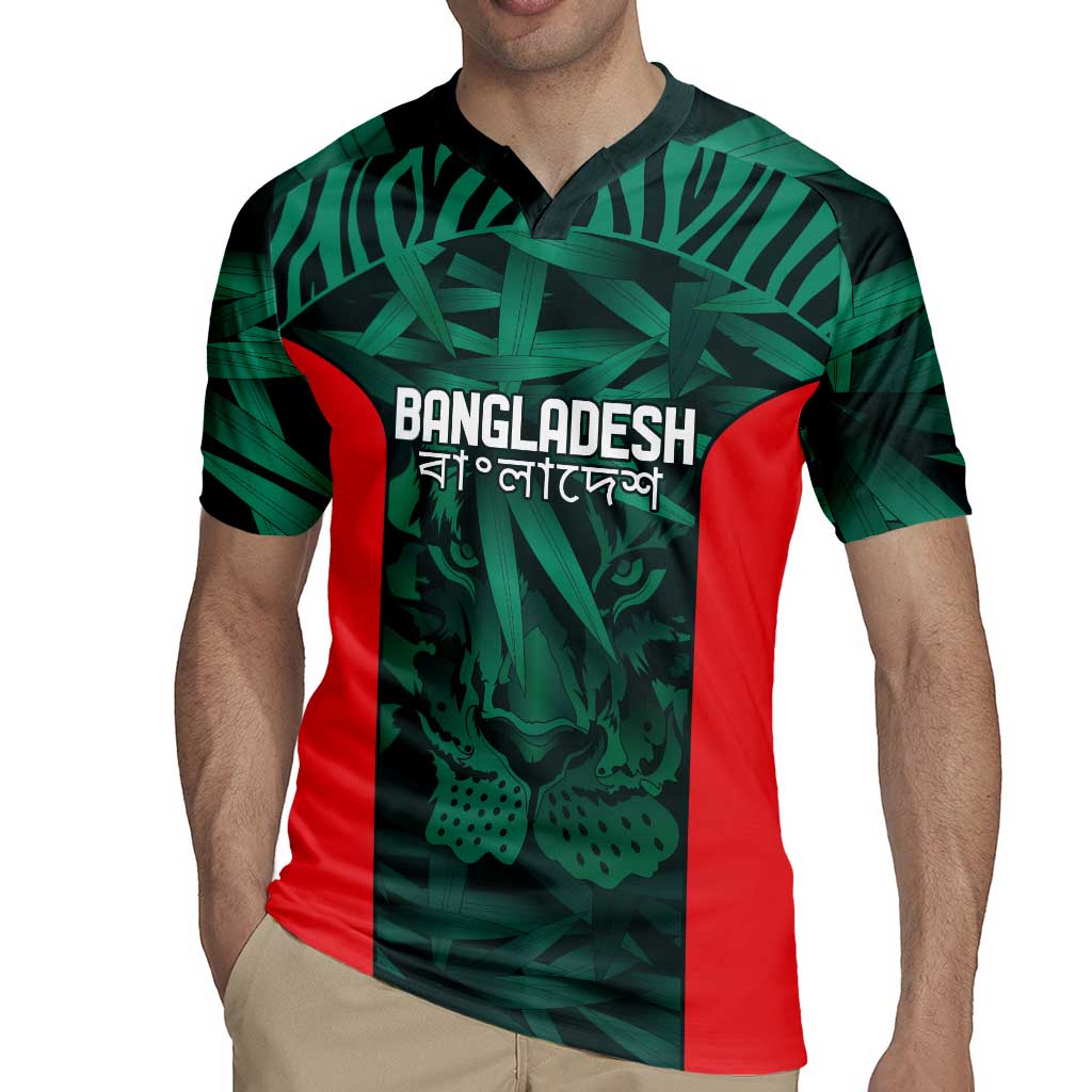 Royal Bengal Tiger Bangladesh Cricket Custom Rugby Jersey The Red and Green Version