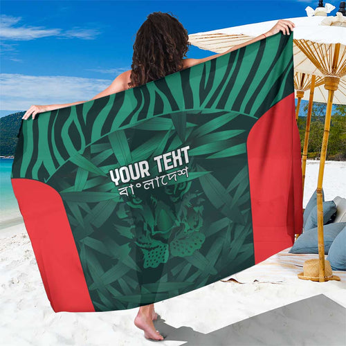 Royal Bengal Tiger Bangladesh Cricket Custom Sarong The Red and Green Version