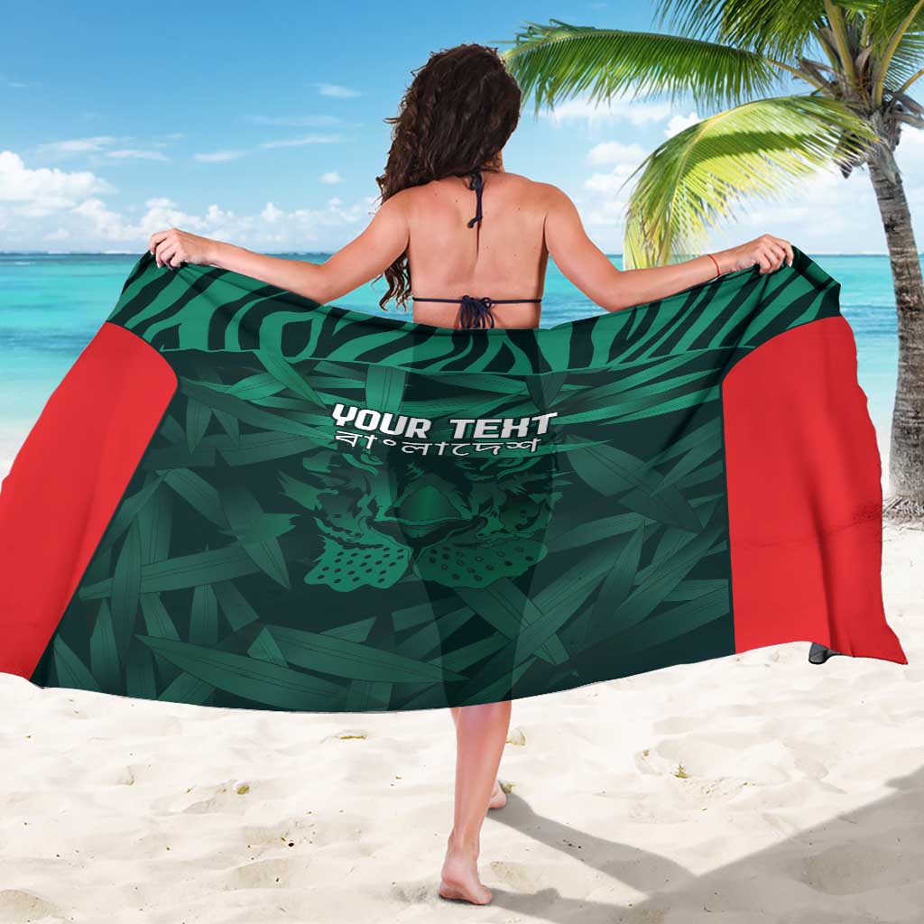 Royal Bengal Tiger Bangladesh Cricket Custom Sarong The Red and Green Version