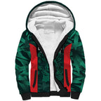 Royal Bengal Tiger Bangladesh Cricket Custom Sherpa Hoodie The Red and Green Version
