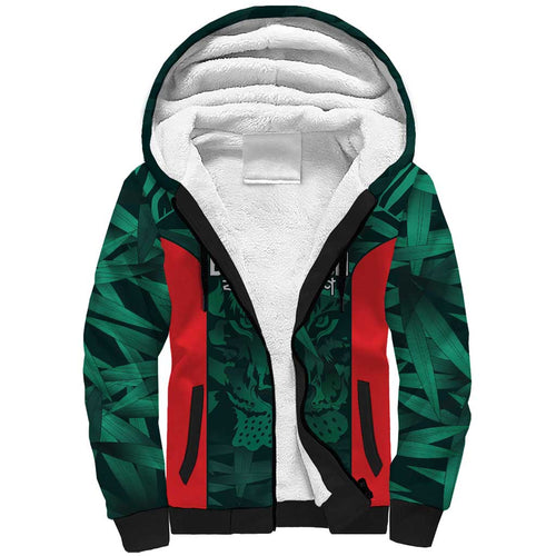Royal Bengal Tiger Bangladesh Cricket Custom Sherpa Hoodie The Red and Green Version