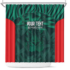 Royal Bengal Tiger Bangladesh Cricket Custom Shower Curtain The Red and Green Version