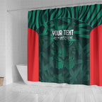 Royal Bengal Tiger Bangladesh Cricket Custom Shower Curtain The Red and Green Version