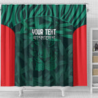 Royal Bengal Tiger Bangladesh Cricket Custom Shower Curtain The Red and Green Version