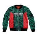 Royal Bengal Tiger Bangladesh Cricket Custom Sleeve Zip Bomber Jacket The Red and Green Version
