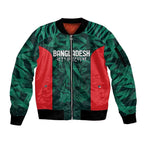 Royal Bengal Tiger Bangladesh Cricket Custom Sleeve Zip Bomber Jacket The Red and Green Version