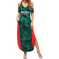 Royal Bengal Tiger Bangladesh Cricket Custom Summer Maxi Dress The Red and Green Version