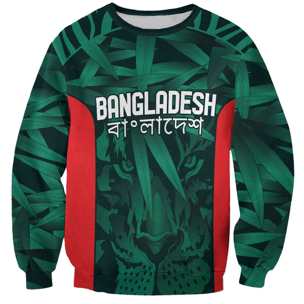 Royal Bengal Tiger Bangladesh Cricket Custom Sweatshirt The Red and Green Version