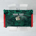 Royal Bengal Tiger Bangladesh Cricket Custom Tablecloth The Red and Green Version
