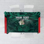 Royal Bengal Tiger Bangladesh Cricket Custom Tablecloth The Red and Green Version