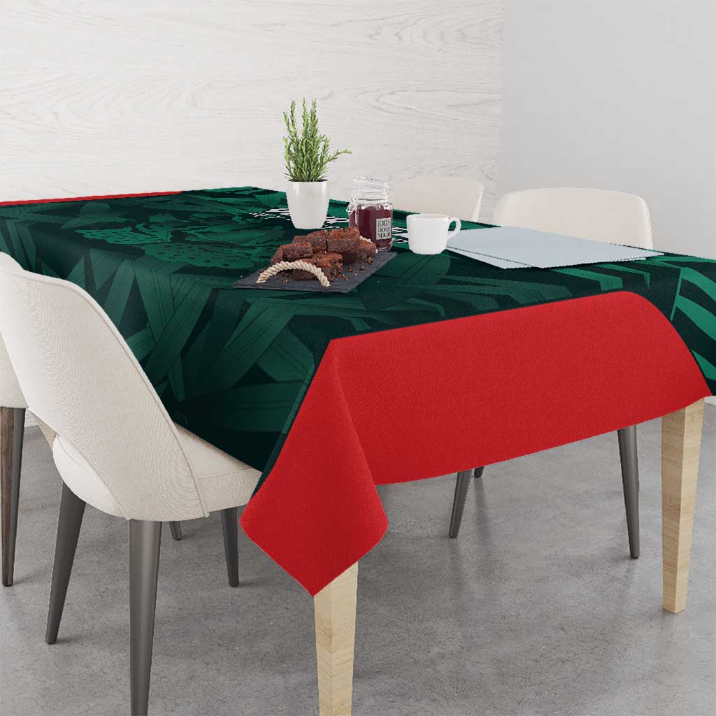 Royal Bengal Tiger Bangladesh Cricket Custom Tablecloth The Red and Green Version