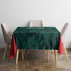 Royal Bengal Tiger Bangladesh Cricket Custom Tablecloth The Red and Green Version