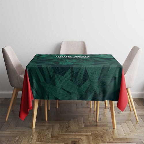 Royal Bengal Tiger Bangladesh Cricket Custom Tablecloth The Red and Green Version