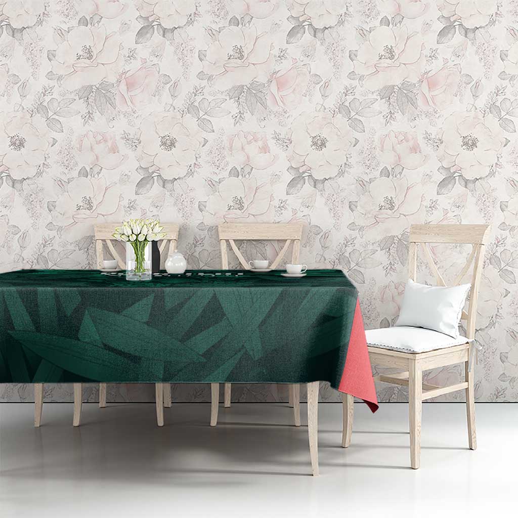 Royal Bengal Tiger Bangladesh Cricket Custom Tablecloth The Red and Green Version