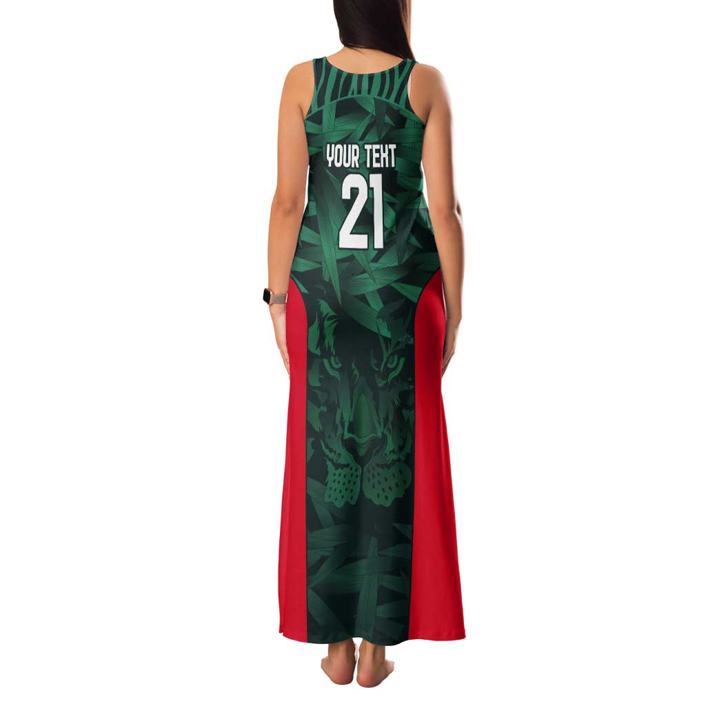 Royal Bengal Tiger Bangladesh Cricket Custom Tank Maxi Dress The Red and Green Version