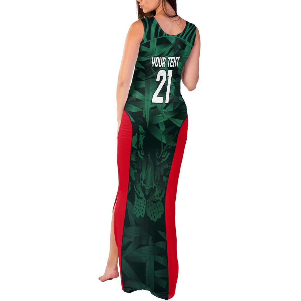 Royal Bengal Tiger Bangladesh Cricket Custom Tank Maxi Dress The Red and Green Version
