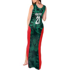 Royal Bengal Tiger Bangladesh Cricket Custom Tank Maxi Dress The Red and Green Version