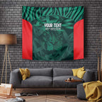 Royal Bengal Tiger Bangladesh Cricket Custom Tapestry The Red and Green Version