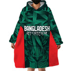 Royal Bengal Tiger Bangladesh Cricket Custom Wearable Blanket Hoodie The Red and Green Version