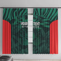 Royal Bengal Tiger Bangladesh Cricket Custom Window Curtain The Red and Green Version