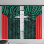 Royal Bengal Tiger Bangladesh Cricket Custom Window Curtain The Red and Green Version