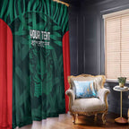 Royal Bengal Tiger Bangladesh Cricket Custom Window Curtain The Red and Green Version