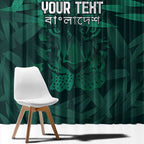 Royal Bengal Tiger Bangladesh Cricket Custom Window Curtain The Red and Green Version