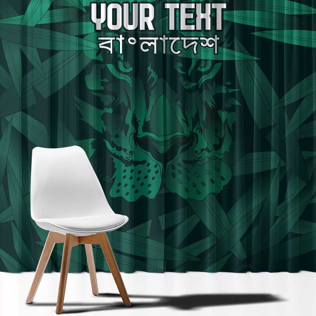 Royal Bengal Tiger Bangladesh Cricket Custom Window Curtain The Red and Green Version