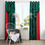 Royal Bengal Tiger Bangladesh Cricket Custom Window Curtain The Red and Green Version