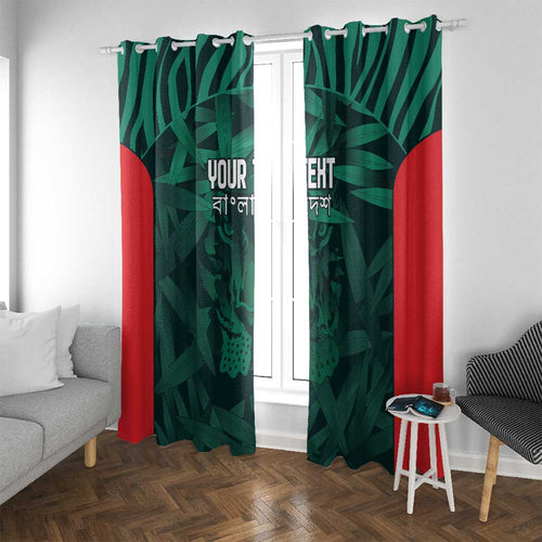 Royal Bengal Tiger Bangladesh Cricket Custom Window Curtain The Red and Green Version