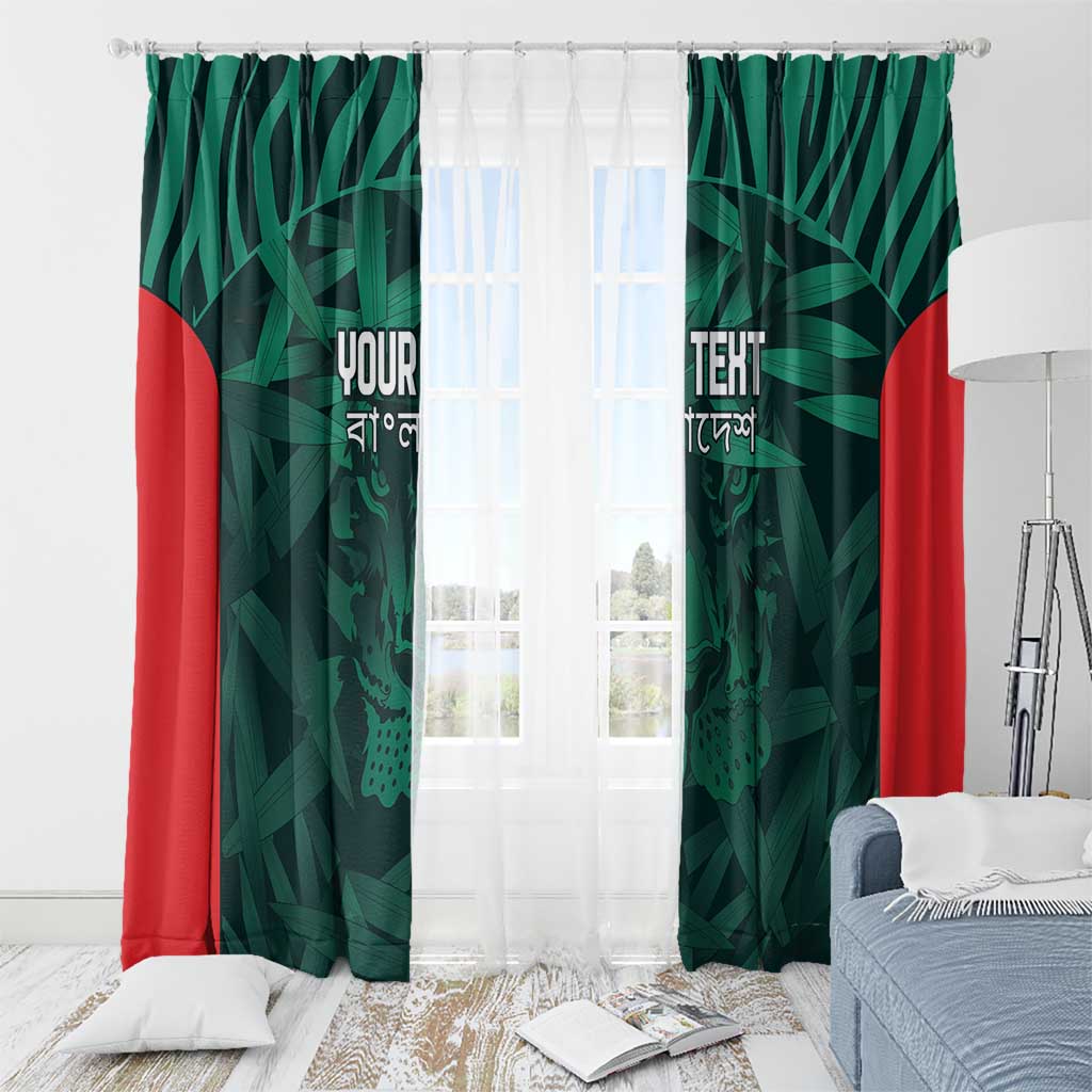 Royal Bengal Tiger Bangladesh Cricket Custom Window Curtain The Red and Green Version
