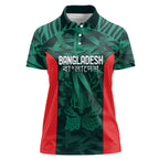 Royal Bengal Tiger Bangladesh Cricket Custom Women Polo Shirt The Red and Green Version