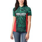 Royal Bengal Tiger Bangladesh Cricket Custom Women Polo Shirt The Red and Green Version
