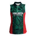Royal Bengal Tiger Bangladesh Cricket Custom Women Sleeveless Polo Shirt The Red and Green Version