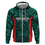 Royal Bengal Tiger Bangladesh Cricket Custom Zip Hoodie The Red and Green Version