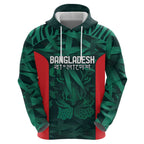 Royal Bengal Tiger Bangladesh Cricket Custom Zip Hoodie The Red and Green Version