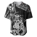 Personalised New Zealand Potae Pango Cricket Baseball Jersey Special Maori Hei Tiki Tribal Tattoo