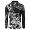 Personalised New Zealand Potae Pango Cricket Button Sweatshirt Special Maori Hei Tiki Tribal Tattoo