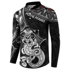 Personalised New Zealand Potae Pango Cricket Button Sweatshirt Special Maori Hei Tiki Tribal Tattoo