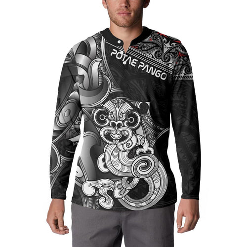 Personalised New Zealand Potae Pango Cricket Button Sweatshirt Special Maori Hei Tiki Tribal Tattoo