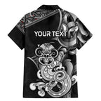 Personalised New Zealand Potae Pango Cricket Family Matching Mermaid Dress and Hawaiian Shirt Special Maori Hei Tiki Tribal Tattoo